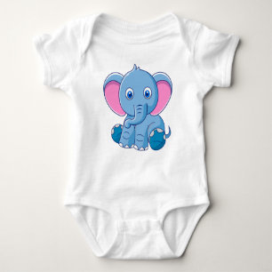 Baby Elephant Cartoon Clipart-64832 Romper
