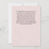 Baby Elephant CHRISTENING Invite for Girls Oerwoud Kaart (Achterkant)