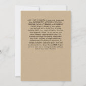 Baby Elephant CHRISTENING Invite for Girls Oerwoud Kaart (Achterkant)