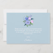 Baby Elephant Cross en Dove Baptisme Hartelijk dan Bedankkaart (Achterkant)