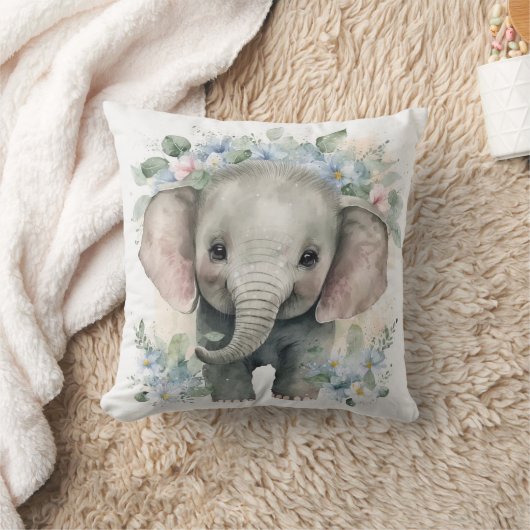 Baby Elephant Custom Sierkussen (Deken)