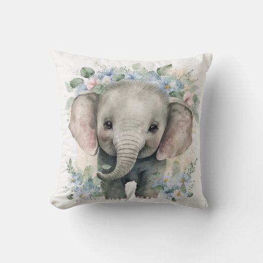 Baby Elephant Custom Sierkussen (Voorkant)