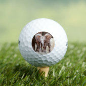 Baby Elephant Cute African Elephant met mama Golfballen (Insitu Shirt)