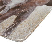 Baby Elephant Cute African Elephant met mama Snijplank (Hoek)