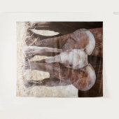 Baby Elephant Cute African Elephant met mama Wandkleed (Voorkant (horizontaal))