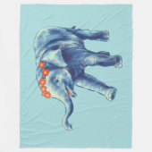 Baby Elephant Cute Blue Kinder Fleece Deken (Voorkant)