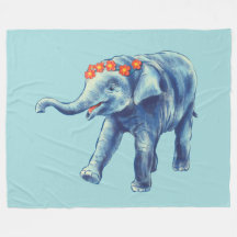 Baby Elephant Cute Blue Kinder