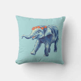 Baby Elephant Cute Blue Kinder Kussen