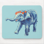 Baby Elephant Cute Blue Kinder Muismat (Voorkant)