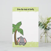 Baby Elephant Cutie Briefpapier (Staand voorkant)