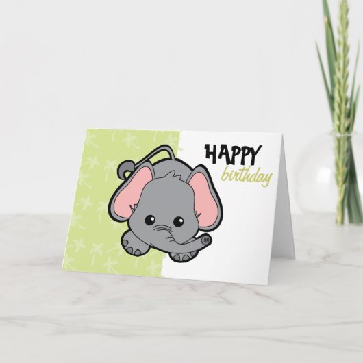 Baby Elephant Cutie Kaart (Voorkant)