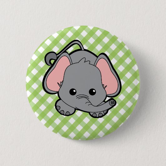 Baby Elephant Cutie Ronde Button 5,7 Cm (Voorkant)