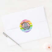 Baby Elephant Cutie Ronde Sticker (Envelop)