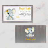 Baby Elephant diaper raffinage Yellow Informatiekaartje (Voorkant / Achterkant)