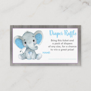 Baby Elephant diaper treinkaartje Blue Informatiekaartje