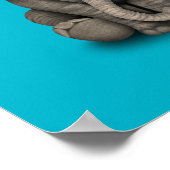  Baby Elephant Dj met hoofdtelefoon Poster (Hoek)