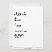 Baby Elephant en Butterflies Shower Invitation Kaart (Achterkant)