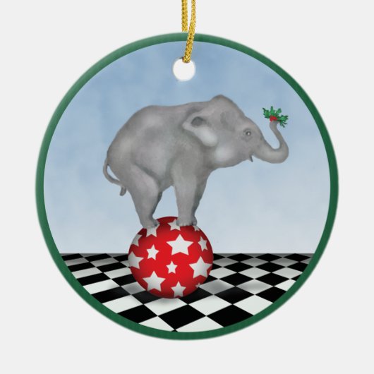 Baby Elephant en Holly ornament (Voorkant)
