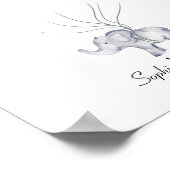 Baby Elephant Fingerprint Guestbook Poster (Hoek)