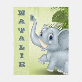 Baby Elephant Fleece Blanket Deken