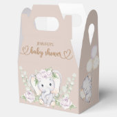 Baby Elephant & Flower Waterverf Baby shower Fav Bedankdoosjes (Geopend)