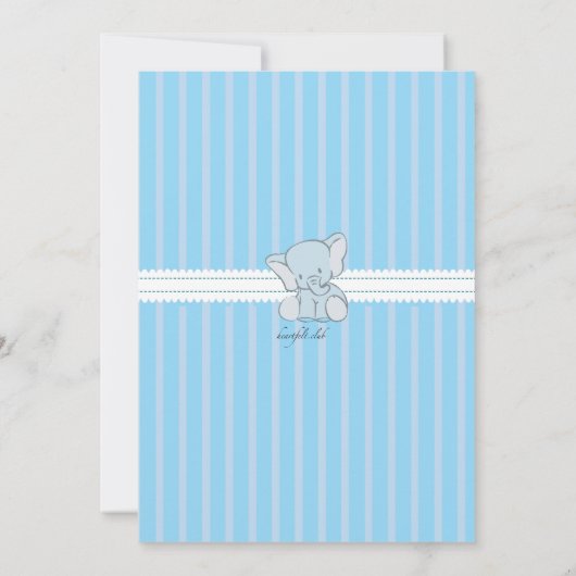 Baby Elephant foto uitnodiging (Achterkant)