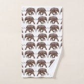 Baby Elephant Frenzy Bathroom Towel Set Bad Handdoek (Handdoek)