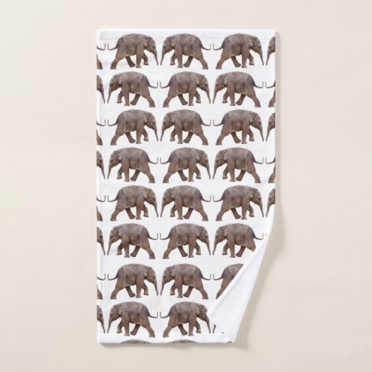 Baby Elephant Frenzy Bathroom Towel Set Bad Handdoek (Handdoek)