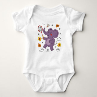 Baby elephant fun play romper