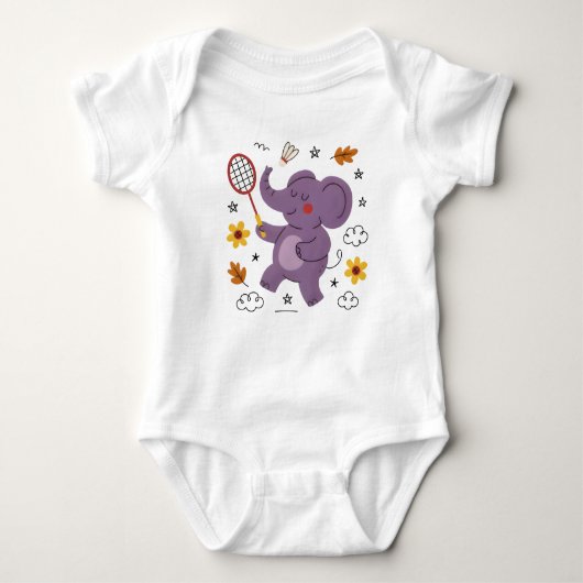 Baby elephant fun play  romper (Voorkant)