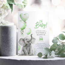 Baby Elephant Geslacht Neutraal Cute Baby shower