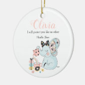 Baby Elephant Godmothers Baptisme Gift | Keramisch Ornament (Links)