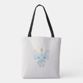 Baby Elephant, Gold Crown - Hallo Tote Bag (Achterkant)
