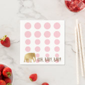 Baby Elephant Gold Pink Servet (Insitu)
