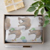 Baby Elephant green & blue balloon Tissue Paper.  Tissuepapier (Geschenk)