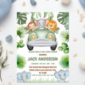 Baby Elephant greenery tropical baby shower Kaart
