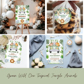 Baby Elephant greenery tropical baby shower Kaart