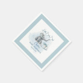 Baby Elephant Hallo Baby Boy Blue Baby Servet (Hoek)
