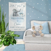 Baby Elephant Hallo Baby Boy Blue Baby Spandoek