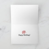 Baby Elephant Happy Birthday Bedankkaart (Binnen)