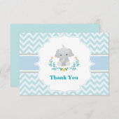 Baby Elephant - Hartelijk dank Bedankkaart (Voorkant / Achterkant)