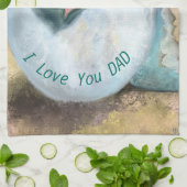 Baby Elephant Hatching from Egg - Ik hou van je va Theedoek (Gevouwen)