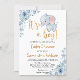 Baby Elephant Het is een Baby shower van een jonge Kaart