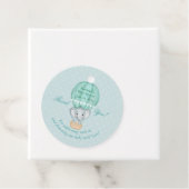 Baby Elephant Hete Luchtballon Baby shower Bedankjes Labels (In situ)