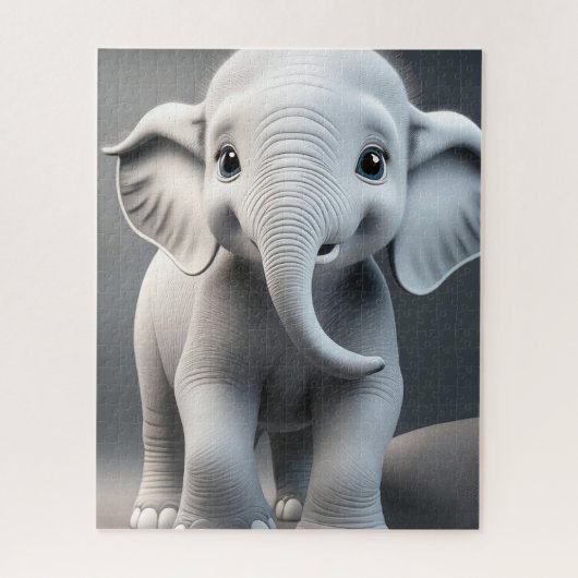 Baby Elephant Jigzaag Puzzle Legpuzzel (Verticaal)