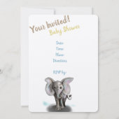 Baby Elephant Kaart (Achterkant)