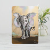 Baby Elephant Kaart (Staand voorkant)