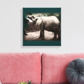Baby Elephant - Kenia Canvas Afdruk (Insitu (Woonkamer))