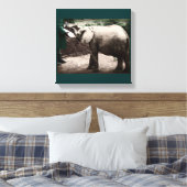 Baby Elephant - Kenia Canvas Afdruk (Insitu (Slaapkamer))