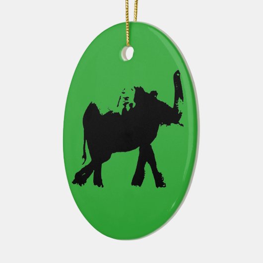 Baby Elephant Keramisch Ornament (Links)